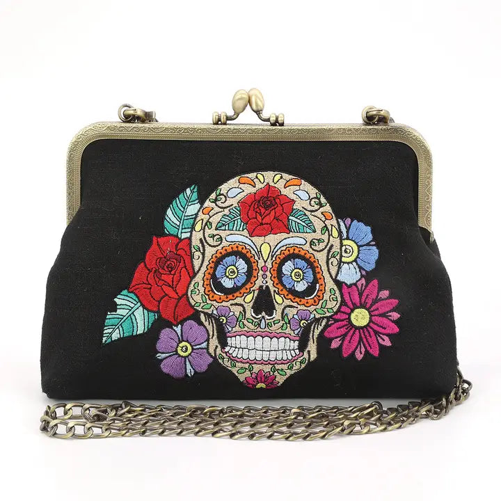 Sugar Skull Embroidered Kissloc