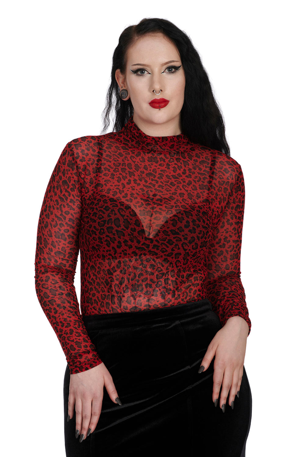 Red Leopard Animal Appeal Top