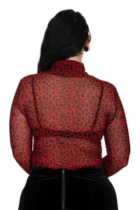 Red Leopard Animal Appeal Top