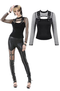 Punk Top W/ Buckles & Mesh