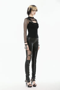 Punk Top W/ Buckles & Mesh