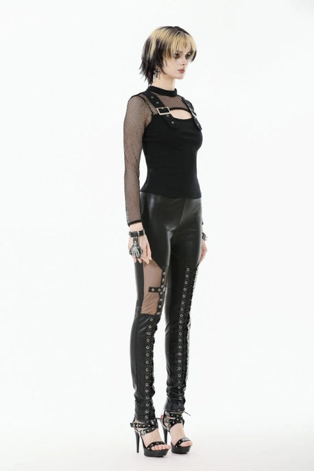 Punk Top W/ Buckles & Mesh