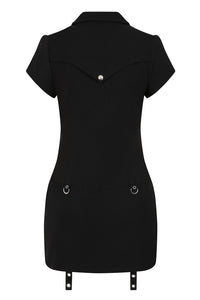 Tartan Night Zip Dress Blk