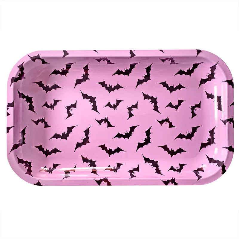 Tin Tray-Luna Bats Pink Big