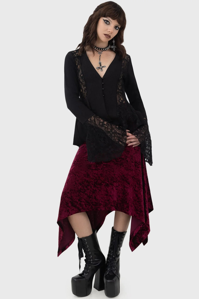 Tinted Sorrow Skirt Burgundy