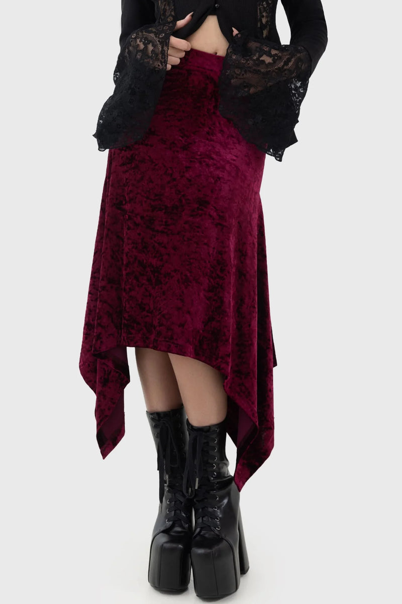 Tinted Sorrow Skirt Burgundy