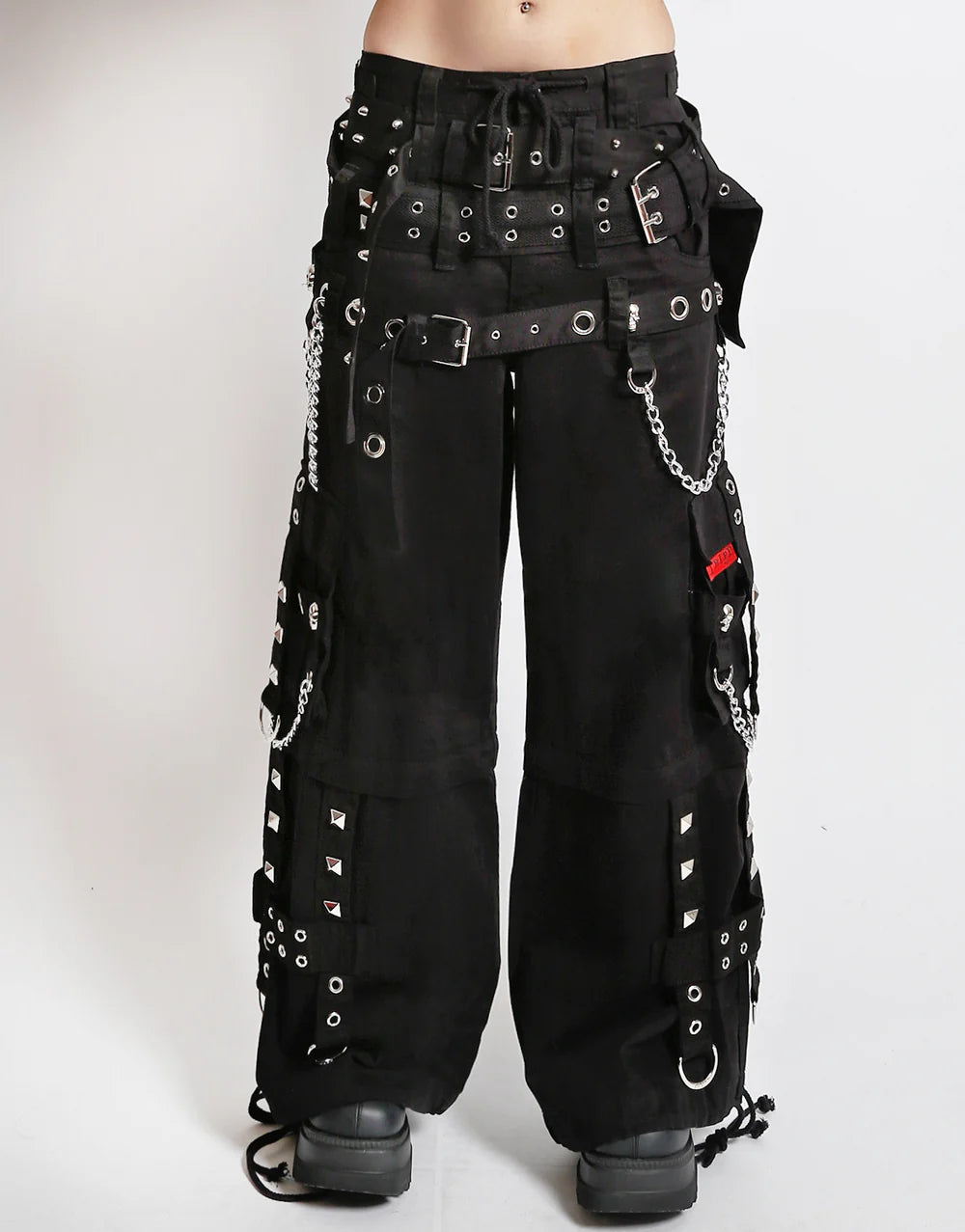 Triple Beltled Pant Black