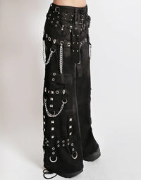 Triple Beltled Pant Black