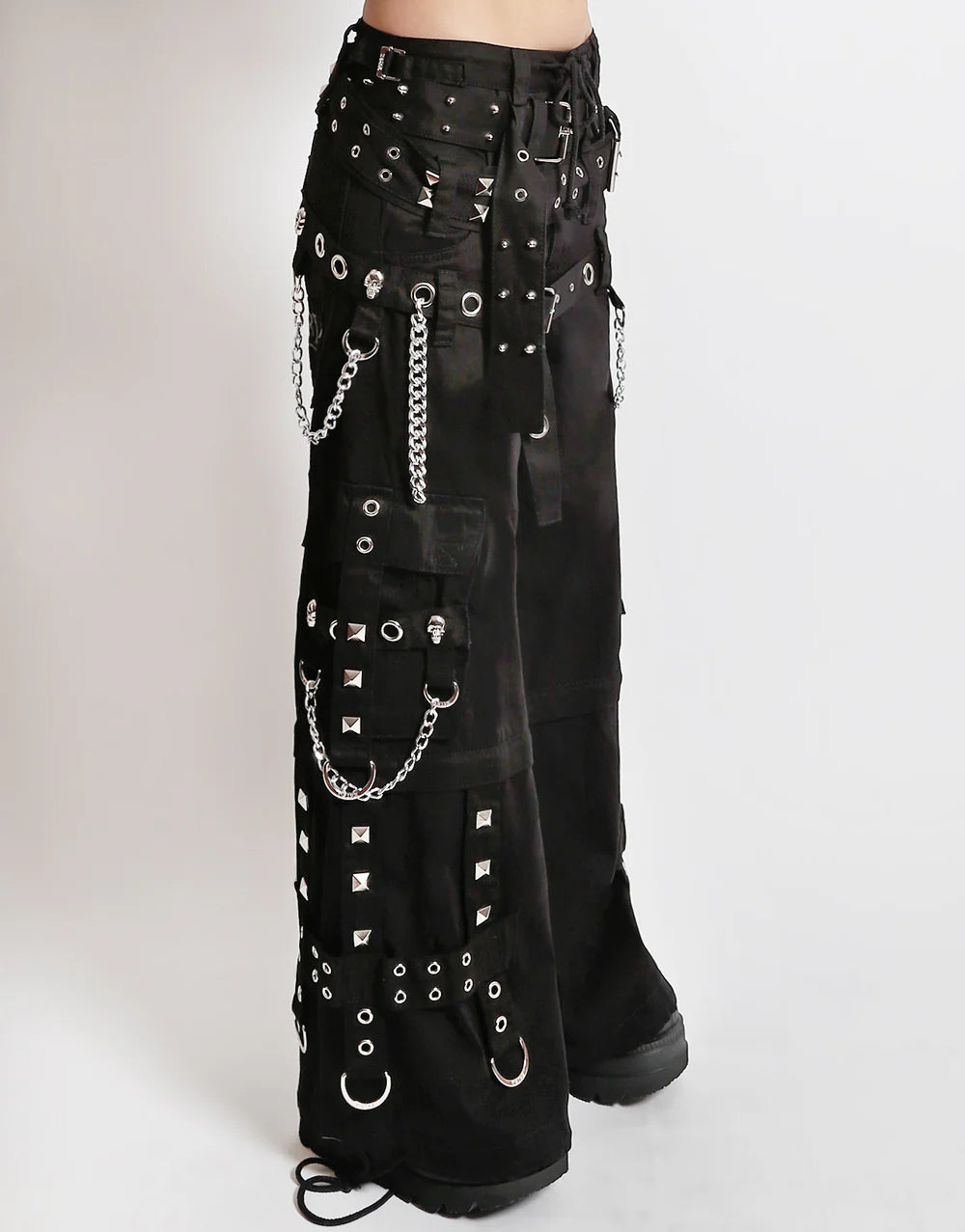 Triple Beltled Pant Black