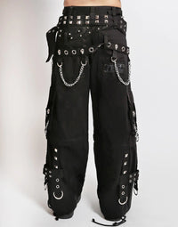 Triple Beltled Pant Black