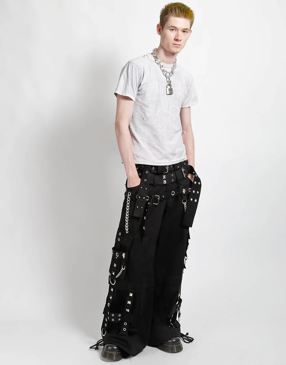 Triple Beltled Pant Black