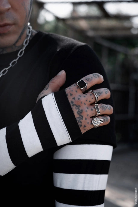 Specter Striped L/S Blk/Wht