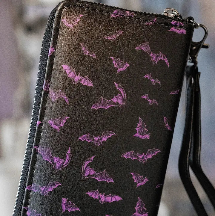 Midnight Bats Purple Wallet