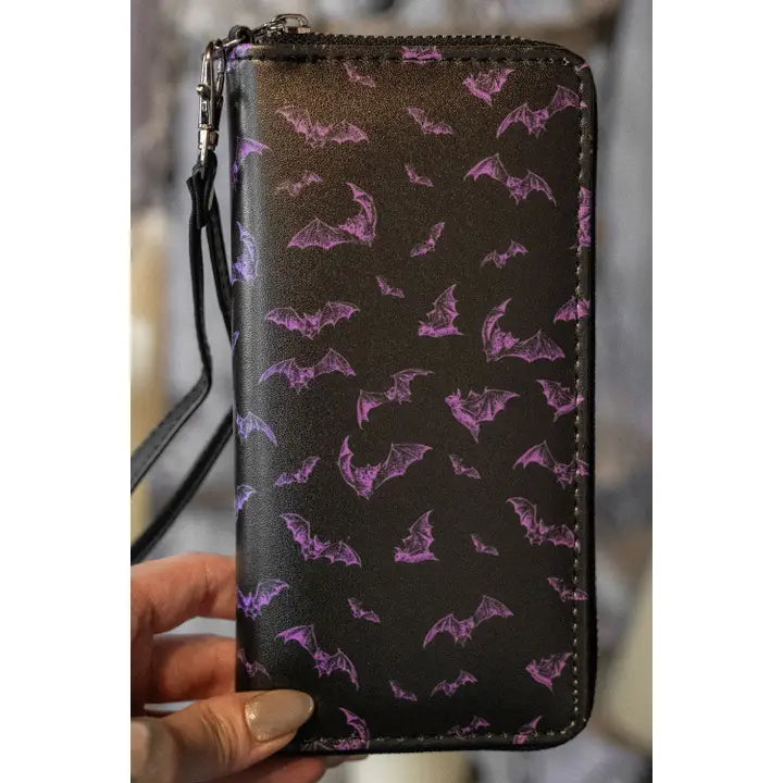 Midnight Bats Purple Wallet