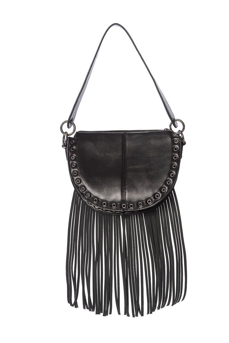 Valonia Triple Moon Fringe Bag