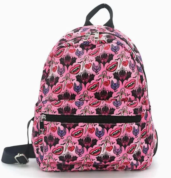 Vampire Smile & Bat Mini Backpa
