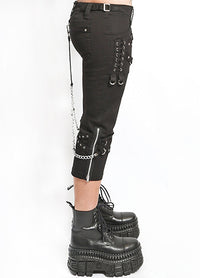 W-Chain Strap Capri Blk
