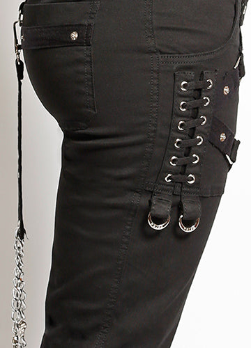 W-Chain Strap Capri Blk