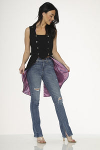 Waist Coat Pink with Dots