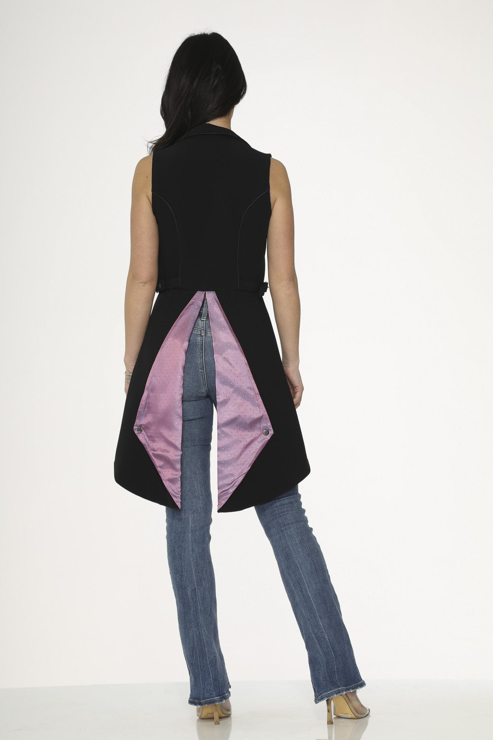 Waist Coat Pink with Dots