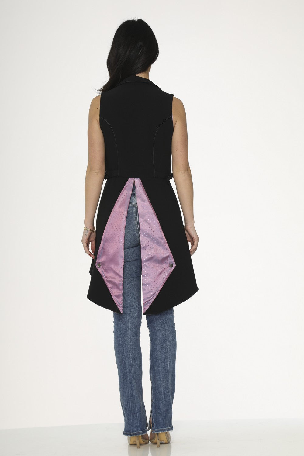 Waist Coat Pink with Dots