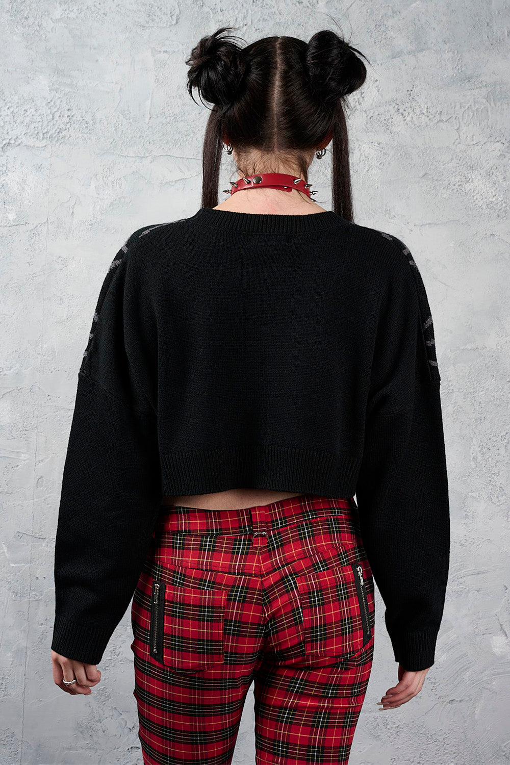 Web Of Night Knit Cardigan Blk