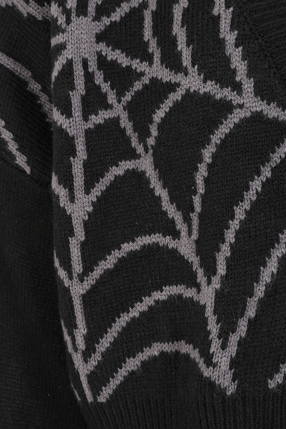 Web Of Night Knit Cardigan Blk