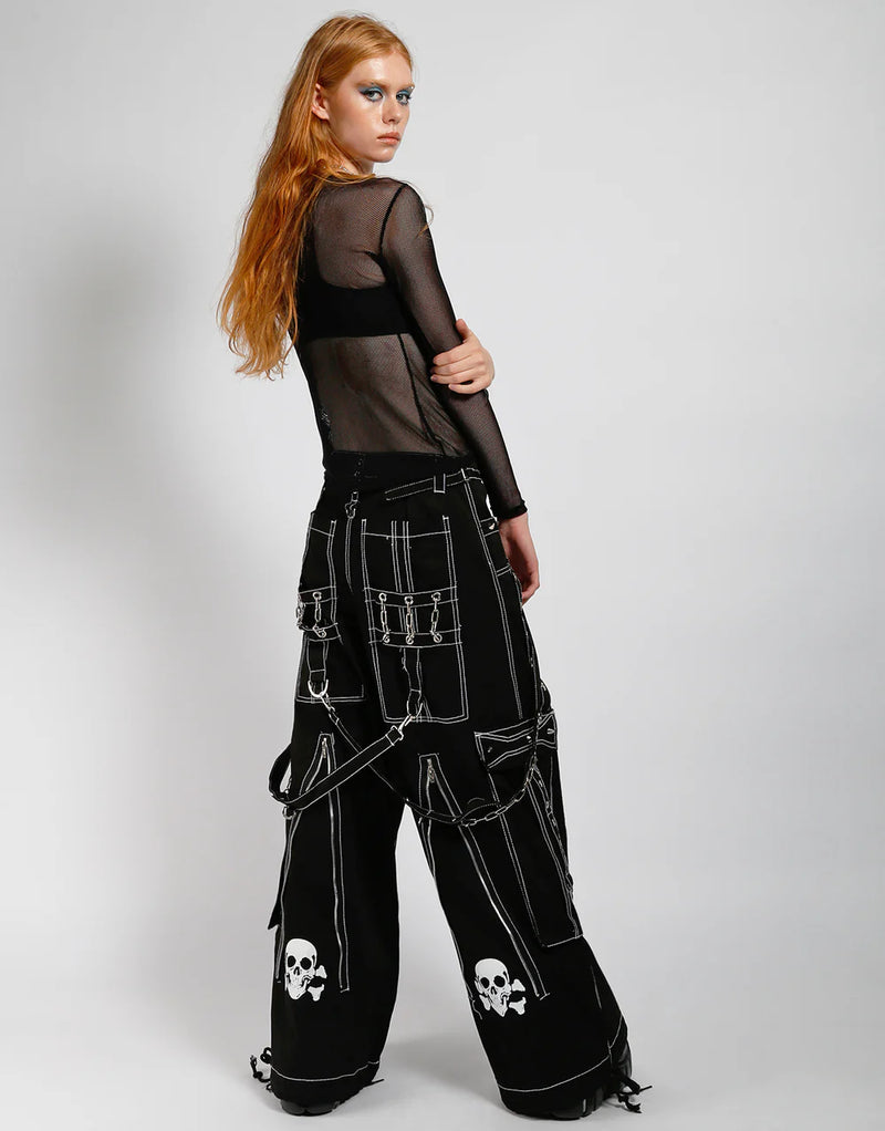 White Skull Back & Stitch Baggy