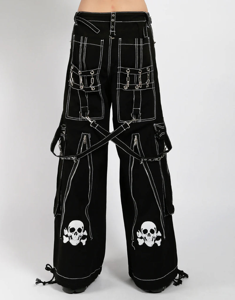 White Skull Back & Stitch Baggy