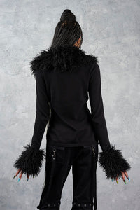 Wicked Rose Cardigan Blk