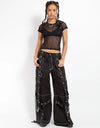X-Strap Black/White Pant
