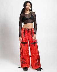 X-Strap Pant Fire Wash Red
