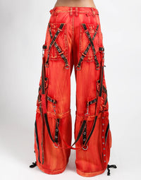 X-Strap Pant Fire Wash Red