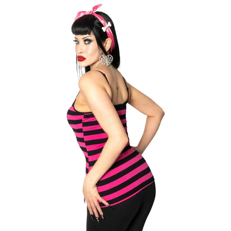 Zombie Girl Heart Strped Cami