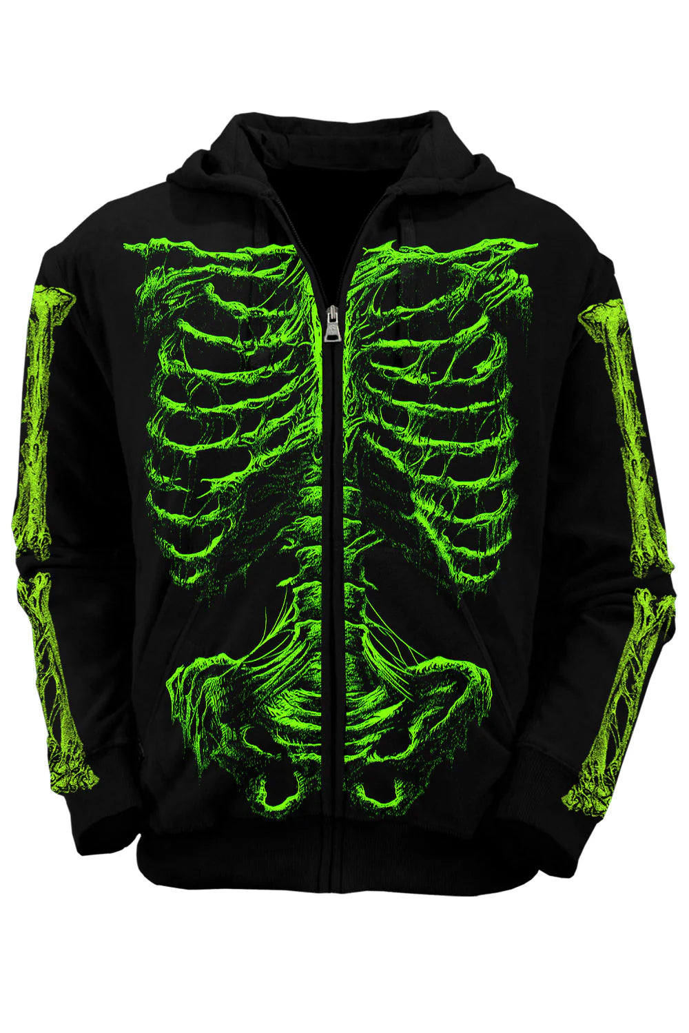Zombie Rot Skeleton Zip Hoodie