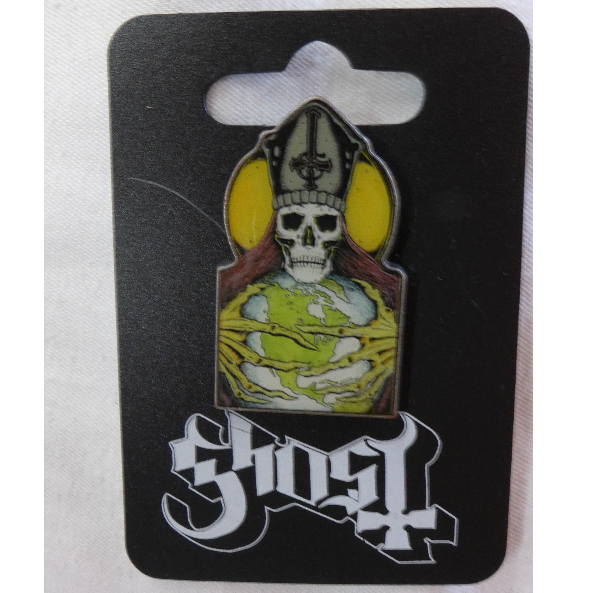 Ghost Papa World Enamel Pin