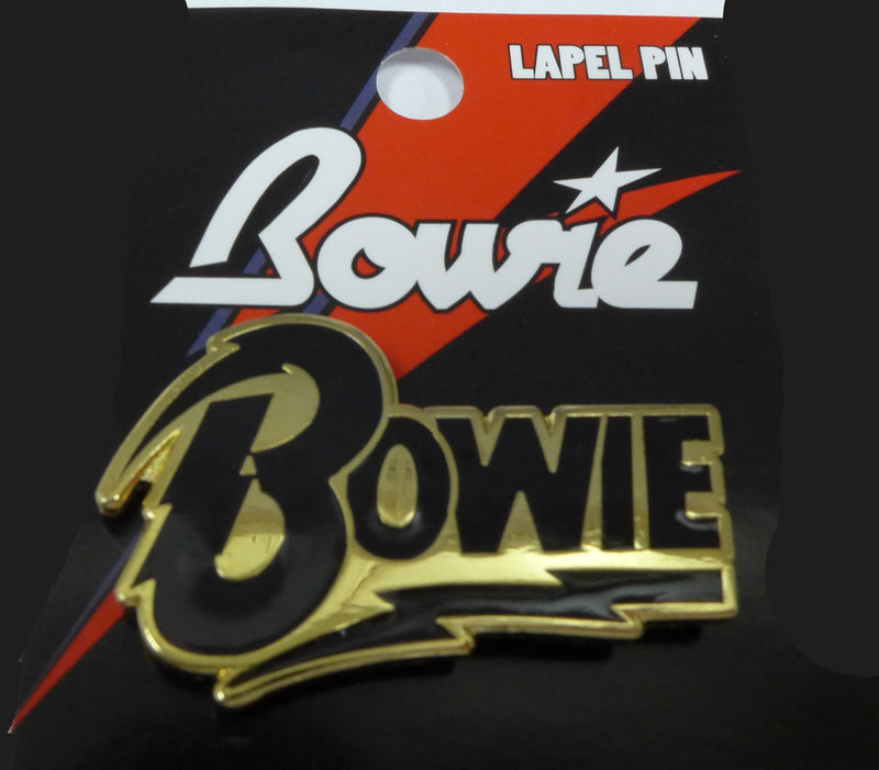 Bowie Gold Logo Cut Out Enamel Pin