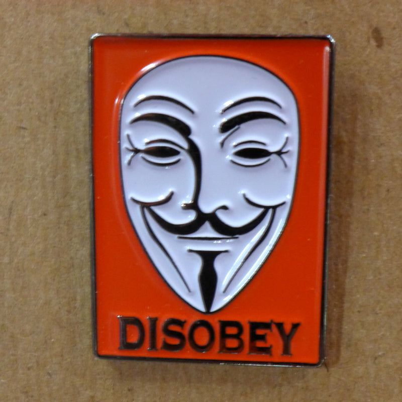 Disobey Guy Fawkes Enamel Pin