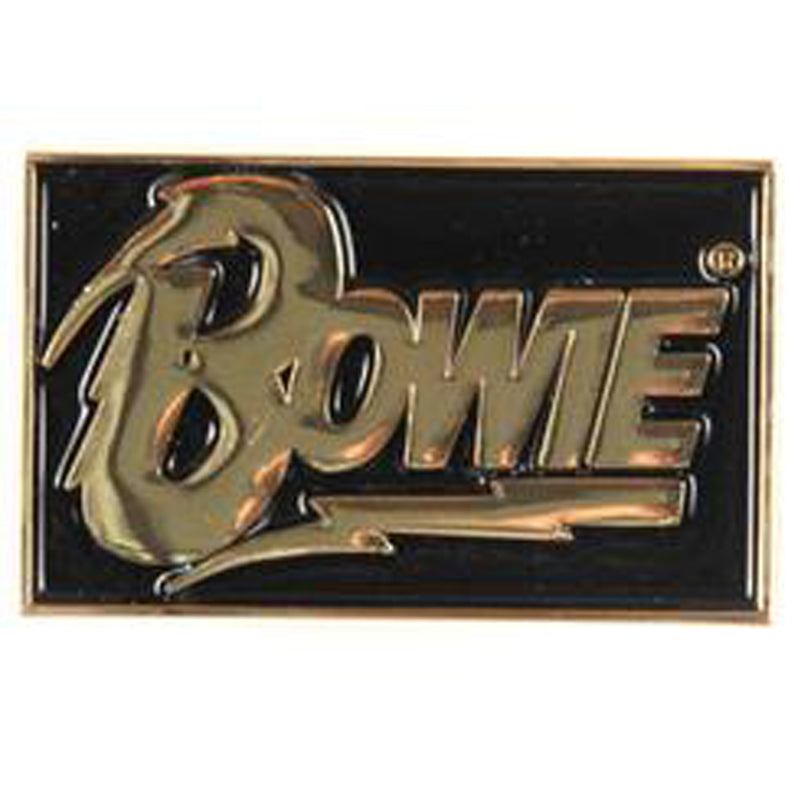 Bowie Gold Logo Retangle Enamel Pin