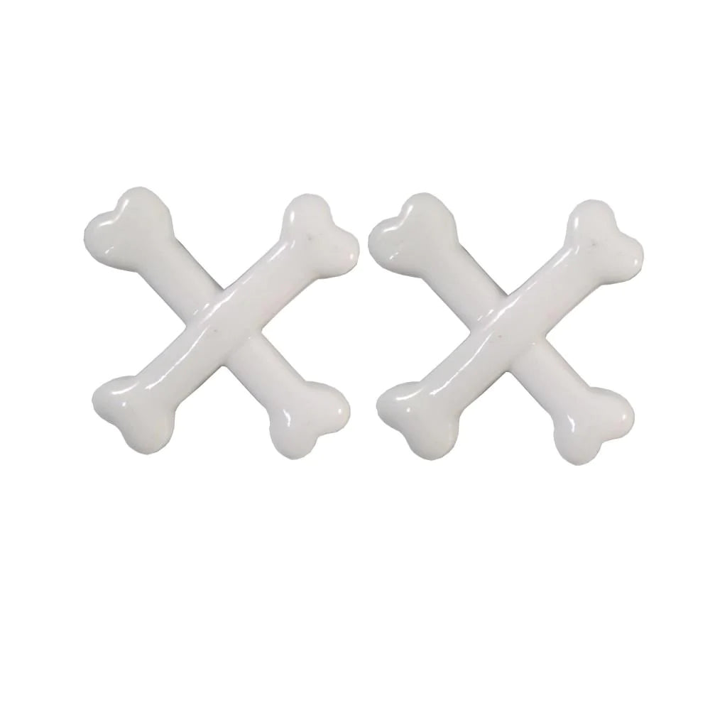 Cross Bone Hair Clip in White