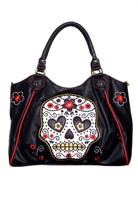 Sugar Skull Gold Flower Eyes