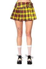 Yellow Tartan Mini Skirt