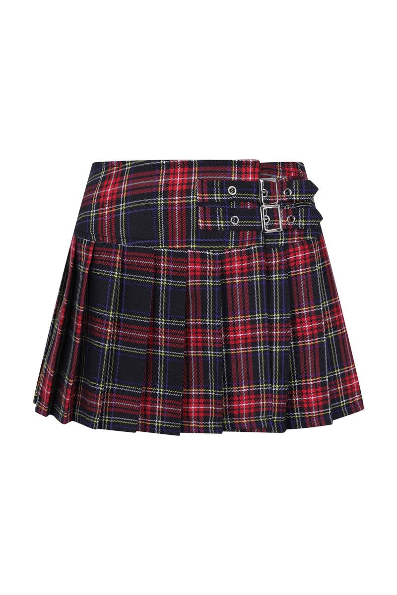 Black Tartan Mini Skirt