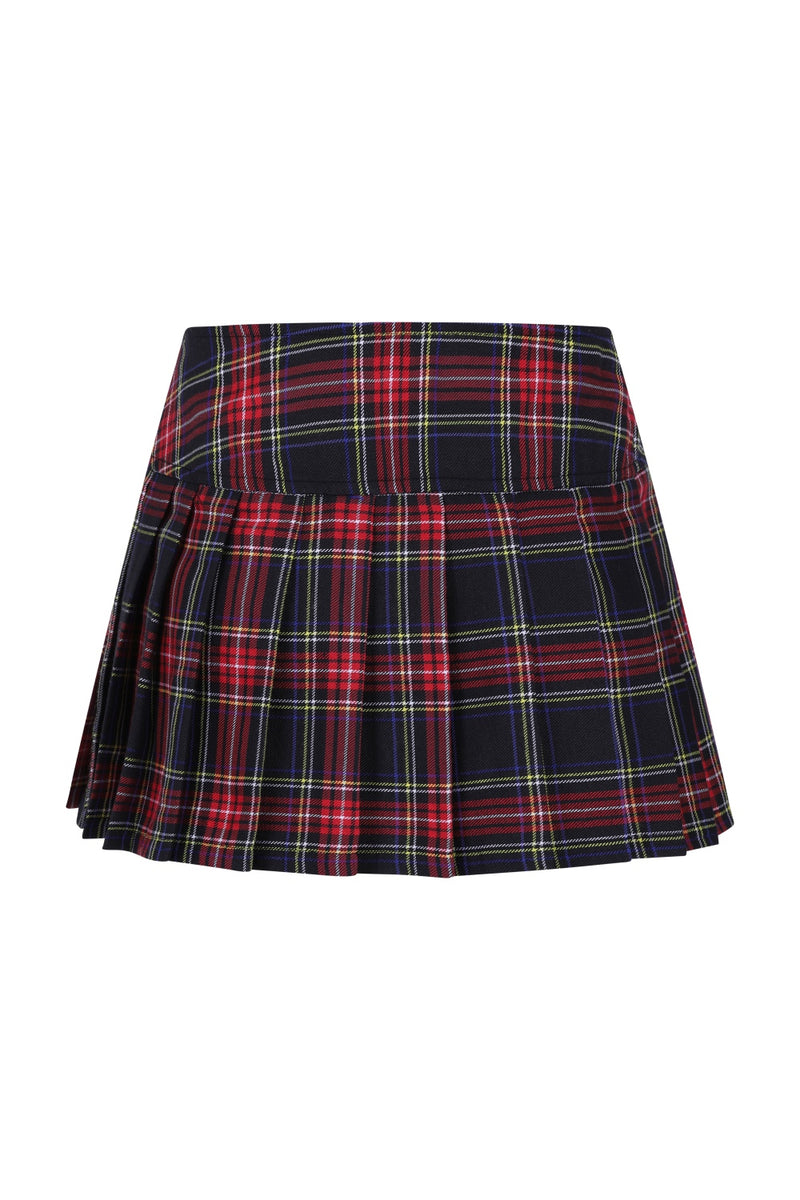 Black Tartan Mini Skirt