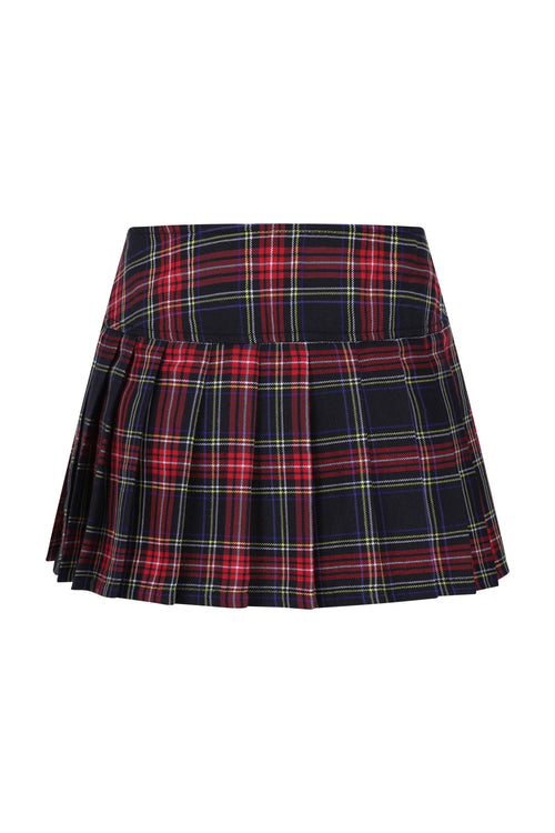 Black Tartan Mini Skirt