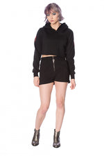 Thunderbolt Cropped Hoodie