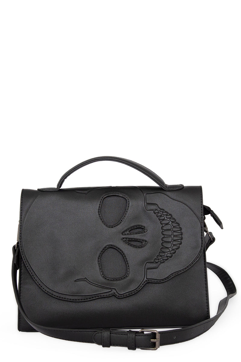 Tenebris Cut Out Skull Black Bag