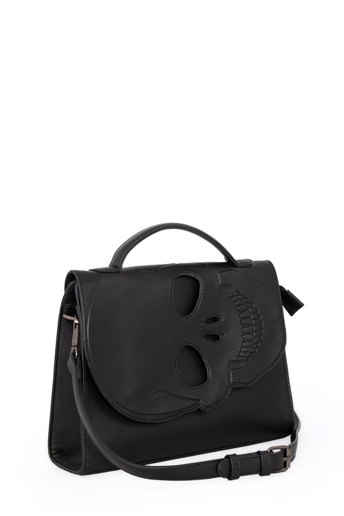 Tenebris Cut Out Skull Black Bag