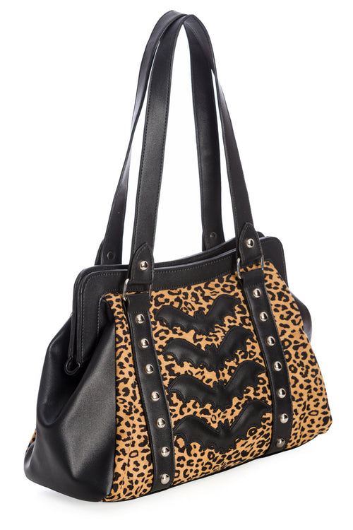 Night Wings Bat Leopard Bag