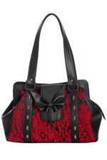 Maplesage Red Bow Skull Bag